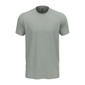 Siguiente nivel Heather CVC camiseta Casual cuello redondo Slim Fit camisetas Color sólido músculo camiseta - Product Image 1