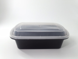 Hot Selling 28-32oz Disposable Clear <b>Plastic</b> PP Rectangular Takeout <b>Food</b> <b>Container</b> Folding Design Ready for Export From Vietnam - Product Image 2