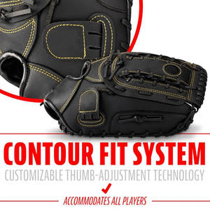 ถุงมือเบสบอลมืออาชีพถุงมือซอฟต์บอลขว้างขวาทนทานสำหรับเด็กเยาวชนผู้ใหญ่ถุงมือเบสบอลสำหรับฝึก - Product Image 5