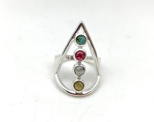 Boho Style Classical <b>Ring</b> Jewelry For Women Silver Jewelry 925 Sterling Silver Multi Stone Gemstone Handmade <b>Ring</b> Gift For Love - Product Image 3