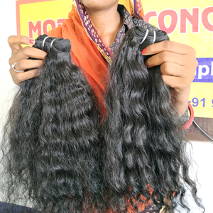 Extensions de cheveux humains indiens vierges Loose Wave Wavy, fournisseur naturel brut bon marché non traité, 100% - Product Image 5