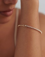 Bracelet ovale serti de diamants, 1,39 ct, diamant naturel couleur G-H, clarté VS-SI, or massif 14 carats, design artisanal, pièce de bijouterie