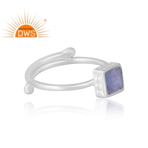 Nouvelle tendance Design 925 en argent Sterling naturel Tanzanite bague en pierres précieuses bijoux personnalisés pour les femmes cadeau pour elle - Product Image 4
