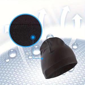 หมวกบีนนี่ระบายอากาศได้ดีสำหรับเล่นกีฬากำหนดได้เองหมวกวิ่งมาราธอนขี่จักรยานเล่นสกีกันลมหมวกถักรูปหัวกะโหลกให้ความอบอุ่นมีซับใน - Product Image 4