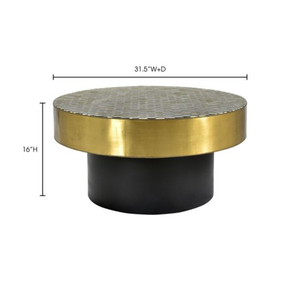 Tables basses et tables d'appoint de luxe en métal de haute qualité, revêtement poudré noir, base en métal de qualité supérieure et finition plaquée or haut de gamme, à prix impressionnant. - Product Image 1