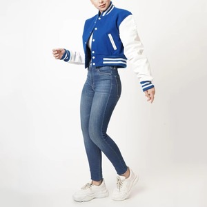 Chaqueta Universitaria de Alta Calidad para Mujer, Chaqueta Deportiva de Punto de Algodón con Estilo para Eventos Deportivos Universitarios, Chaquetas Universitarias Transpirables - Product Image 3