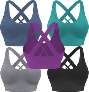 Soutien-gorge de sport pour femmes de qualité supérieure, ultra confortable et respirant, avec logo frontal, en spandex/nylon, pour adultes - Product Image 4