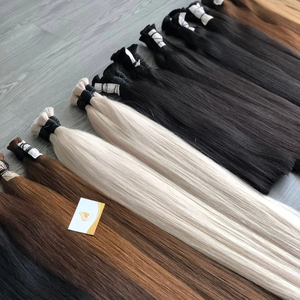 Vendeur en gros de cheveux vierges en vrac cheveux humains bruts non transformés en ligne droite naturelle avec la technologie de couleur russe - Product Image 1