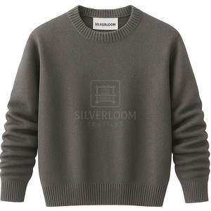 Pull pour homme en tricot anti-rides avec manches longues et détails vêtements décontractés et d'affaires chandails pour homme - Product Image 5