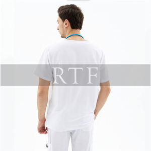 Pantalon uniforme de médecins médicaux d'automne avec taille élastique manches longues tissus de marque privée de brut à fin - Product Image 2