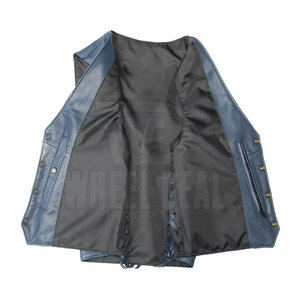 New Arrival High Quality Men Leather <b>Vest</b> Latest Design New Style Design Your Own Leather <b>Vest</b> for Men - Product Image 3
