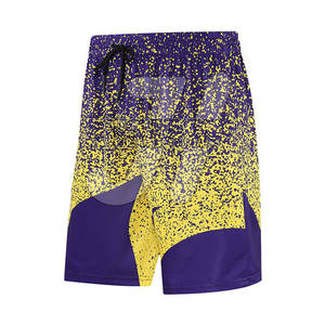 กางเกงขาสั้นเล่นบาสเก็ตบอลสำหรับผู้ชายกางเกงขาสั้นแห้งเร็วเอวยางยืดไซส์ XS ใหม่ลายทึบระบายอากาศได้ดี100% โพลีเอสเตอร์ - Product Image 1