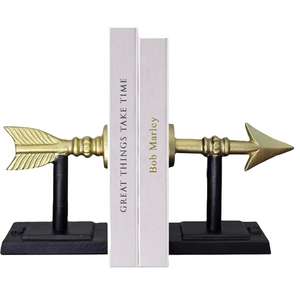 Porte-livres en métal de luxe moderne, alphabets créatifs, anti-boule, séparateur de livres, étagères décoratives, figurines - Product Image 5