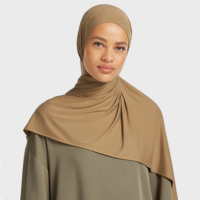 Hijab de Luxe Respirant Merrachi en Jersey Coton Premium Extensible, Châle Écharpe OEM pour Femme