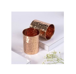 Home Hotels Bar Wine Beer Glass Customized Size Premium Copper <b>Water</b> Glass Top Seller Round Shape Good Quality Solid Product - Product Image 4