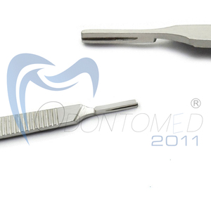 Odontomed2011 Acier inoxydable stérile # 10 lames de scalpel # 3 Manches de scalpel pour dermaplaning, outil dermatologique de précision manuel - Product Image 6