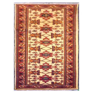 Alfombra Peshawar y Khotan anudada a mano, única en su tipo, de 3' x 9'2" Pes_Kho_362 - Product Image 1