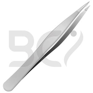 Pointed Grafted Tweezers for Women, High Precision Beauty Salons Uses Straight Shape <b>Silver</b> Color Eyelash Extension Tweezers - Product Image 6