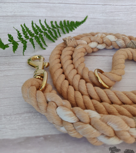 Fawn // Handmade Eco-friendly Natural Cotton Rope <b>Dog</b> Lead// <b>Dog</b> <b>Leash</b> Rope Handmade <b>Dog</b> <b>Leash</b> Pet <b>Leash</b> Set - Product Image 1