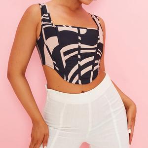 เสื้อครอปแบบมีสไตล์สำหรับผู้หญิง,เสื้อกล้ามระบายอากาศสำหรับผู้หญิงเสื้อออกกำลังกายผลิตจาก BD - Product Image 1