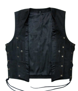 promotionCustom Design Professional Comfortable Fabric Men Outdoor Wear Leather Vest Motorbike Winter Sleeveless Vests - Product Image 2
