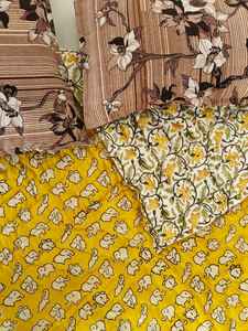 Colcha Reversible Kantha con Estampado de Bloques de Animales, Colcha Hecha a Mano de Jaipur - Product Image 6