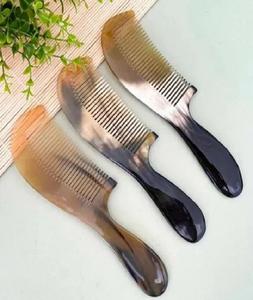 Cadeau de Noël Peigne en corne naturelle fabriqué à la main pour coiffer les cheveux en véritable peigne en corne de bœuf de buffle fabriqué en Inde - Product Image 3