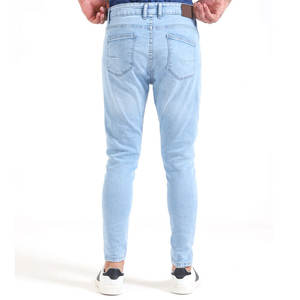 Pantalones vaqueros para hombre a precio de venta al por mayor, ropa informal con logotipo personalizado, pantalones vaqueros de alta calidad para hombre, pantalones vaqueros con cierre de botón personalizado - Product Image 2