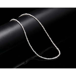 Raw Rough Diamond Beads Necklace Natural Uncut Diamond Nuggets 2-3mm Handmade Luxury Diamond Jewelry - Product Image 6