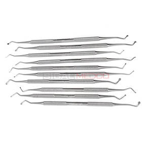 10 Uds cucharas de excavadora Dental instrumentos médicos restaurativos con extremos de 1mm a 2,5mm herramientas de llenado compuesto de doble cara - Product Image 6