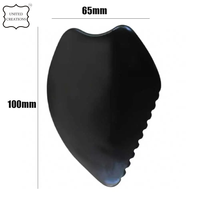 OEM LOGO personnalisé Pierre de Biack Pierre de Gua Sha Masseur Facial Pochette de Guasha personnalisée Ensemble d'outils de massage par grattage pour le visage et le corps