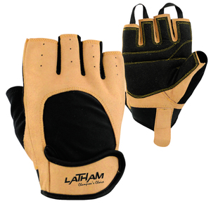 OEM定制透气轻质皮革手套可调节带钩环闭合健身房健身训练男女通用运动 - Product Image 1