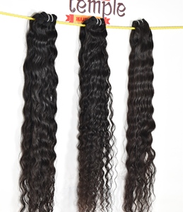 Máquina de fabricación de doble trama vietnamita 100% Temple Bundle Procesamiento de color natural Ninguno Extensiones de cabello humano sin procesar - Product Image 4