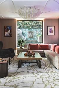 Tapis personnalisé tufté à la main en laine et en soie motif abstrait moderne taille personnalisée forme luxe tapis de sol doux fait à la main de haute qualité - Product Image 4