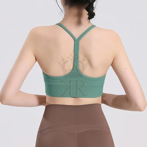 บราโยคะลายสก็อตสำหรับผู้หญิงผ้าสแปนเด็กซ์/ โพลีเอสเตอร์แห้งเร็วแบบยืดกลับได้ผ้าแห้งเร็วเป็นมิตรกับสิ่งแวดล้อม - Product Image 3