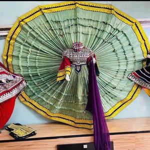 2024 vestido elegante trajes de moda musulmanes afganos de manga larga vestido de red acampanado mujeres Flayer vestido de novia ropa turca - Product Image 1