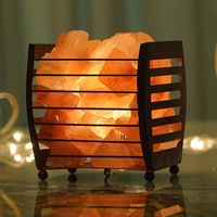 Panier en métal sculpté artisanal respirant au design moderne, en fer et sel de l'Himalaya, pour décoration intérieure, artisanat naturel, cadeau de mariage