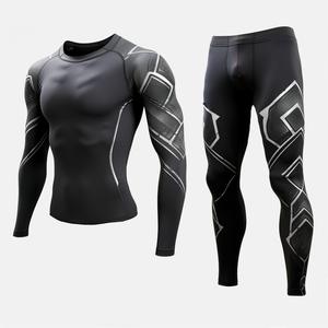 Conjunto de Rashguard GAF MMA para Hombre, Venta al por Mayor, Camiseta de Manga Corta y Leggings con Sublimación, Logotipo Personalizado - Product Image 2