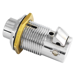 Serrure à pousser pour fermeture, alliage de zinc avec cylindre de serrure tubulaire chromé de 60 mm, cylindre de serrure en zinc plaqué, TW 2 clés ABA Sarkarlock 60 mm - Product Image 4