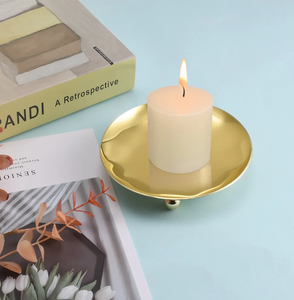 Centerpieces Brass Candle Sticks Holder <b>Wedding</b> Stage Decoration Candle Holder With Grip Ring Designer - Product Image 2