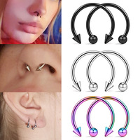 Anneau de nez en acier inoxydable en forme de U, bijoux de piercing corporel basiques, vente en gros personnalisée, fabricant OEM ODM, fournisseur direct d'usine