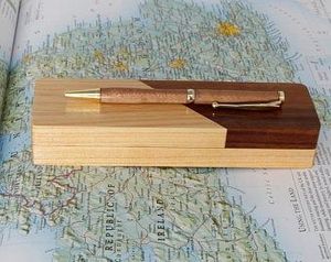High Quality Luxury Gift Pen Set Handmade Bamboo Wooden Pen with Custom <b>Engraved</b> Logo and Wooden Box Eco-Friendly - Product Image 4