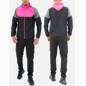 Sudadera deportiva para exteriores para hombre, transpirable, sostenible, colección de otoño, estampado, color bloqueado, bordado, adultos - Product Image 1
