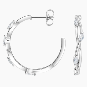 เพชรโมอิสอัญมณีอัญมณี S925ใส VVS ต่างหูห่วงเงินแท้ใส่ได้ทุกวันสำหรับผู้หญิง - Product Image 2