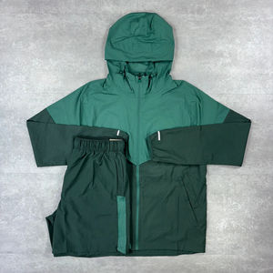 Conjunto cortavientos Tipo Chaqueta ligera y pantalones cortos Conjunto de chaqueta cortavientos impermeable para hombre - Product Image 4