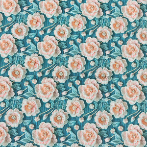 100D vải lụa 153cm chiều rộng mềm mịn 3D hoa in chất liệu cho trang phục và áo - Product Image 1