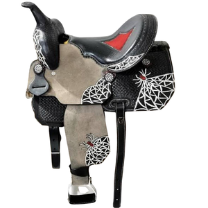 Sillín de doma sintético para equitación Estilo occidental Sillín inglés Calidad de construcción duradera - Product Image 1