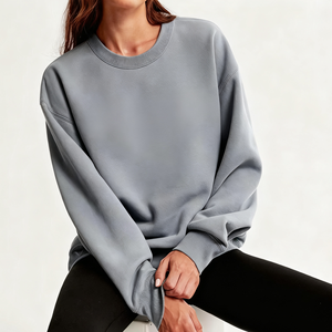 Sweat-shirt à capuche unisexe décontracté pour femme, surdimensionné, lourd, d'hiver, écologique, tissé sur le devant, personnalisé OEM - Product Image 4