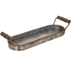 Ensemble de 2 plateaux de service en métal galvanisé au design fait main de nouvelle forme avec une qualité extra premium et un plaqué couleur à des prix très avantageux - Product Image 4