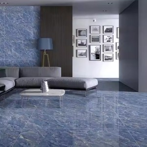 Perlato Bleu 60x120 Brillant Fine Sculpture Carreaux D'intérieur Corps Complet Moderne Émaillé Polonais Porcelaine Marbre Sol Carreaux Muraux - Product Image 1